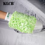 KLCB Green Coral Velvet Globes Cleaning Car